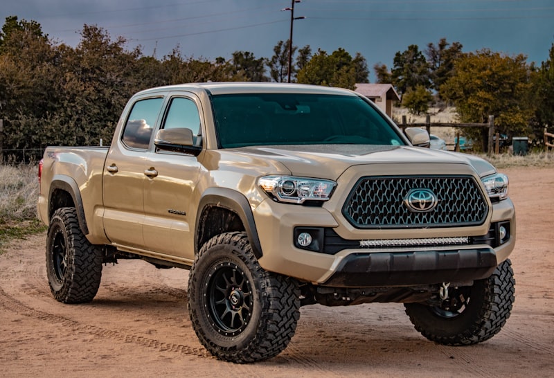 Truck parked outdoors showing bed protection options